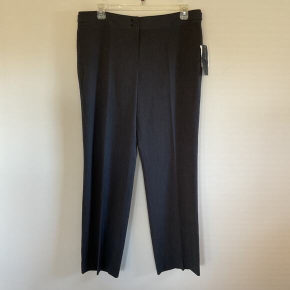 NWT Jones New York Signature Stretch Charcoal Dress Pants 16 Office 32.5” Inseam - Picture 1 of 11